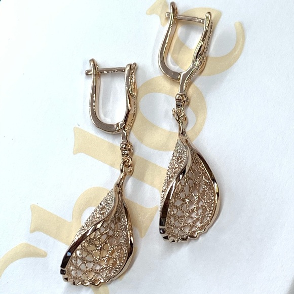 Rose Gold Plated Earrings - Picture 4 of 6